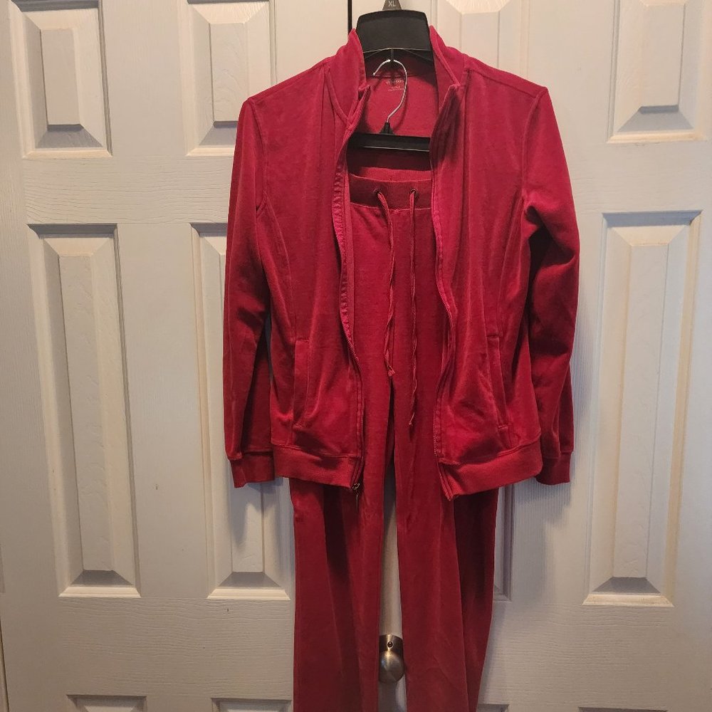 NY Apparel Jogging/Lounge (3) Sets Wide Leg Size M